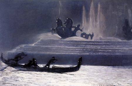 (image for) Handmade oil painting Copy paintings of famous artists Winslow Homers Paintings The Fountains at Night